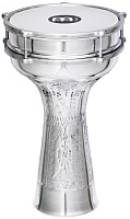 MEINL HE-314  дарбука, алюминий, с джинглами 8" x 14 1/2", ручная ковка рисунка, настроечный ключ в комплекте