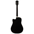 ROCKDALE Aurora D6 C BK Gloss акустическая гитара, дредноут с вырезом, цвет черный, глянцевое покрытие