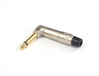 AuraSonics JMA2R-G кабельный угловой разъем Jack 6.3 мм TS (моно) штекер, позолоченные контакты