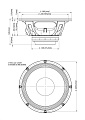 EIGHTEEN SOUND 10NW750/8  10'' динамик, 8 Ом, 450 Вт AES, SPL 94 дБ, 50...5000 Гц