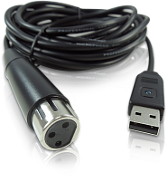 Behringer MIC2USB звуковой USB-интерфейс в виде кабеля 5 м для профессиональных динамических микрофонов, 44,1/48 кГц