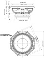 Eighteen Sound 8NMB750/8  8" динамик средне-басовый, неодим, 8 Ом, 250 Вт AES, 93,5 дБ, 56...7000 Гц