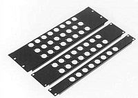 AVCLINK RPE-2/24D Рэковая панель пустая, 2U, для 24 разъемов XLR D-типа
