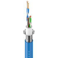 ROXTONE CAT5FB/100 Blue Кабель CAT5, 4x2x0,15 кв.мм, экранирование 90%, длина линии EtherSound не менее 70 м, TPE Jacket, D: 6.4 мм, цвет синий, катушка 100 метров