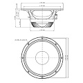 Eighteen Sound 12ND830/8  12'' динамик СЧ, неодим, 8 Ом, 450 Вт AES, 99 дБ, 53-5000 Гц