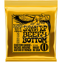 ERNIE BALL 2216 струны для электрогитары Nickel Wound Skinny Top Beefy Bottom Slinky