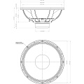 Eighteen Sound 18NLW9400/8  18" динамик НЧ, неодим, 8 Ом, 1200 Вт AES, 98 дБ, 30...2500 Гц