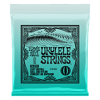 Ernie Ball 2326 струны для укулеле, бесцветный + черный нейлон, ball end  (.028, .032, .040, .028)