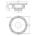 Eighteen Sound 12ND610/8  12'' динамик, СЧ-драйвер, неодим, 8 Ом, 450 Вт AES, 102 дБ, 80-5500 Гц