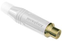 Amphenol ACJR-WHT Кабельный разъем RCA, серия M, "мама", белый, позолоченные контакты