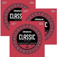 D'ADDARIO EJ27N-3D 3 комплекта струн для для классической гитары, Silver, Norm