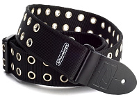 DUNLOP D38-19BK Grommet 2" Ремень гитарный, жаккард, черный, с люверсами