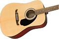FENDER FA-125 DREADNOUGHT WALNUT акустическая гитара, цвет натуральный, в комплекте чехол