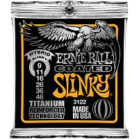Ernie Ball 3122 струны для электрогитары Titanium RPS Hybrid Slinky (9-11-16-26-36-46)
