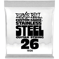 ERNIE BALL 1926 одиночная струна для электрогитары. Нержавеющая сталь, калибр .026