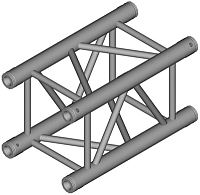 Dura Truss DT 34-150 straight  Ферма квадратной конфигурации. Длина: 150 см. Труба: 50 х 2. Максимальная распределенная нагрузка: 1000 кг/м.