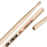 VIC FIRTH 5BKF  барабанные палочки 5B с деревянным наконечником, материал - гикори с стальным стерженем внутри, длина 16", диаметр 0,595", серия American Classic