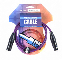 PROAUDIO CMC-1E Кабель микрофонный, XLR-мама  XLR-папа, кабель 0.12 x 96, диаметр 6.0 мм, плетеный экран, длина 1 метр