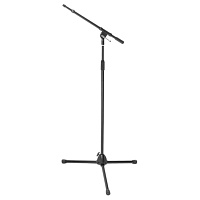 OnStage MS9701TB+ микрофонная стойка-журавль, тренога, регулируемая высота, усиленная, черная