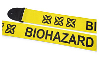 Rockstrap RST NY1CP BIOH B  гитарный ремень, 80 мм, желтый с графикой "Biohazard"