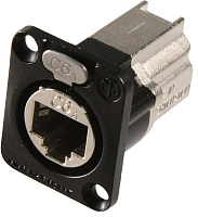 Neutrik NE8FDX-P6-B панельный двухсторонний разъем RJ45 для CAT6a (не совместим с CAT6), черненый корпус