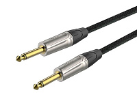 ROXTONE TGJJ300-28/6 Кабель инструментальный, цвет черный, диаметр 6.5 мм, 2x6.3 mono Jack, длина 6 метров