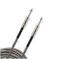 Planet Waves PW-BG-15BG кабель инструментальный джек моно 6.3 мм - джек моно 6.3 мм, нейлоновая оплетка, 4,57 м, черно-серый