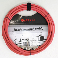JOYO CM-12 Cable Red инструментальный кабель, 4,5 м, угловой TS 6,3 мм