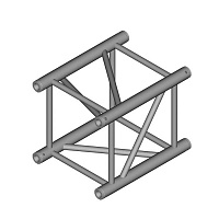 Dura Truss DT 44-150 Ферма алюминиевая, сечение 400х400мм, длина 150см. Труба 50х2. Макс. распределенная нагрузка 839кг\м. Вес 11,2кг