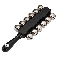 MEINL SLB12  Ручные бубенцы, деревянная эргономичная ручка, 12 стальных бубенцов, цвет черный