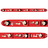 Perri's P25BB-1059 Кожаный ремень 2,5" для гитары, Betty Boop в красном платье