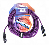 PROAUDIO CMC-10E Кабель микрофонный, XLR-мама  XLR-папа, кабель 0.12 x 96, диаметр 6.0 мм, плетеный экран, длина 10 метров