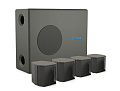 CVGAUDIO SUBSET-BL / SAT-S3 Профессиональный пассивный комплект из сабвуфера и четырех сателлитов, Hi-Pass / Low-pass пассивные фильтры, 200 Вт/4 Ом, цвет черный