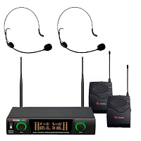 VOLTA US-2H (614.15/710.20) Микрофонная радиосистема с двумя головными микрофонами