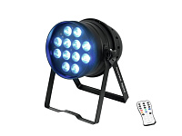 EUROLITE LED PAR-64 HCL 12x10W светодиодный прожектор, 12 светодиодов RGBAW+UV по 10 Вт, ультрафиолет