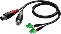 Procab CLA835/0.5 Кабель-переходник с двух разъемов XLR (розетка) на клеммные блоки, 0.5 м