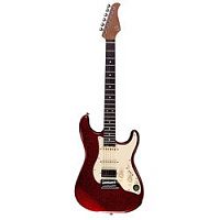 Mooer GTRS S800 Red Электрогитара со встроенным процессором, HSS, палисандр, цвет красный