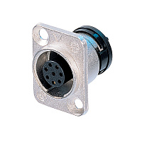 Neutrik ORP8F-NI панельный разъём NeutriCon female c установленными контактами никелированный корпус
