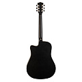 ROCKDALE Aurora D5 C BK Satin акустическая гитара, дредноут с вырезом, цвет черный, сатиновое покрытие