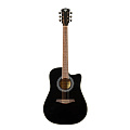 ROCKDALE Aurora D6 C BK Gloss акустическая гитара, дредноут с вырезом, цвет черный, глянцевое покрытие