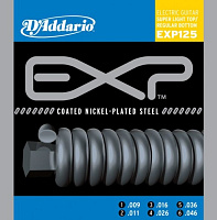 D'ADDARIO EXP125 струны для электрогитары, Super Light Top/Regular Bottom 9-46