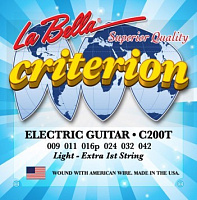 LA BELLA C200T струны для электрогитары - натяжение Light (009-011-016-024-032-042)