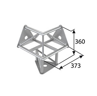IMLIGHT T28/31-32 Стыковочный узел для 3-х ферм под 90°), d28х2 / d16х2 мм. Крепежный размер 155 мм, М10