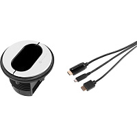 ATLONA AT-PKT-3H-KIT Люк в комплекте с кабелям USB-C, HDMI, Mini DP на HDMI