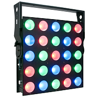 Elation CUEPIX PANEL; 25 X 30W COB MATRIX PANEL светодиодная блиндерпанель,25 COB диодов 3 в 1 по 30W, RGB, 60 ° Угол луча / 80 ° Поле обзора. Индивидуальный контроль каждого модуля COB.Димер: 0% - 100% от каждого модуля COB, RDM (для удаленного управлени