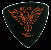 CLAYTON BRT63/12 набор медиаторов - 0.63 mm BLACK RAVEN широкие