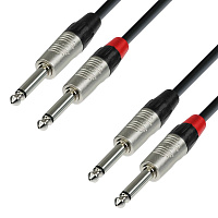 Adam Hall K4 TPP 0150  аудиокабель, 2 x 6.3 Jack mono - 2 x 6.3 Jack mono, REAN, длина 1.5 метра