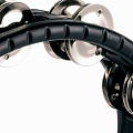 MEINL TMT1B-BK  профессиональный тамбурин из ABS-пластика, 2 ряда медных джинглов, удобная мягкая ручка, черный