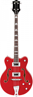 Gretsch G5442BDC Electromatic Hollow Body 30.3' Short Scale Bass, RW F-board, Transparent Red Бас-гитара полуакустичеcкая, цвет красный
