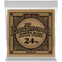 ERNIE BALL 1824 одиночная струна для акустической гитары Earthwood Phosphor Bronze, калибр .024